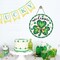 Welcome St. Patrick's Day Clover Front Door Sign, Shamrock Farmhouse Wood Door Hanger Outdoor Outside Porch Decor, Spring Irish Gold Coins Wooden Wreath Indoor Wall Hanging Decoration